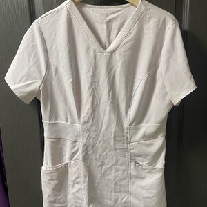 Cherokee White V-Neck Women's Top